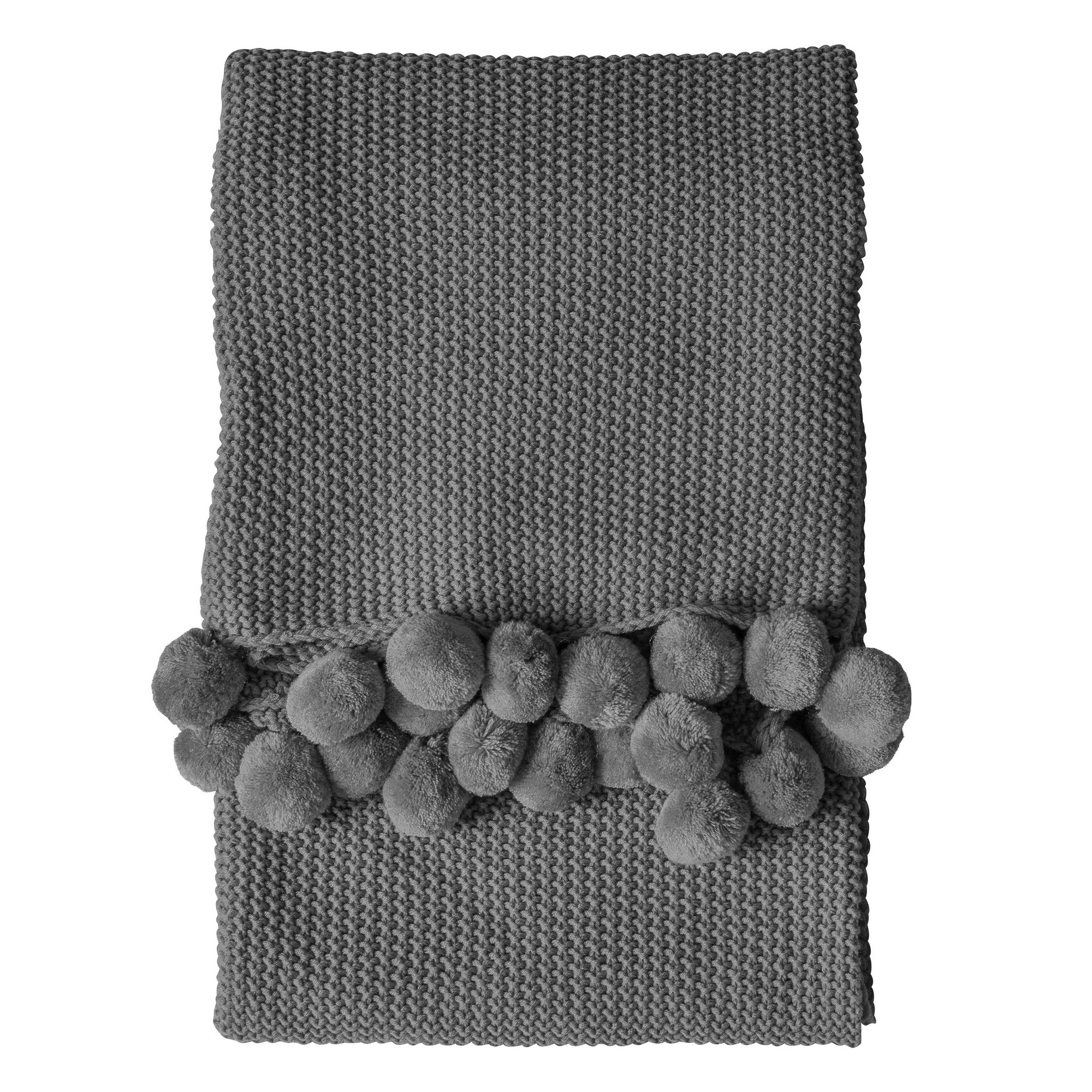 Harper Pom Pom Kilburn Scott Throw In Grey